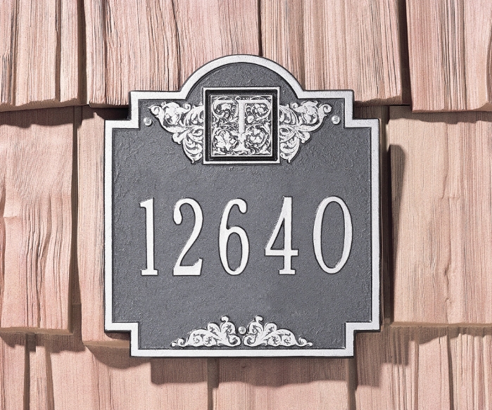 Monogram Standard Wall Address Plaque - One Line - 5005