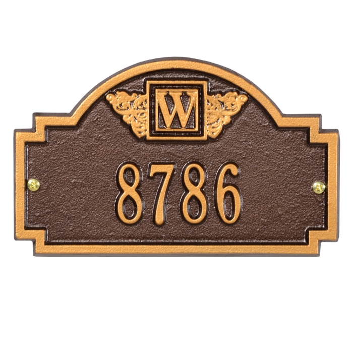 Monogram Petite Wall Address Plaque - One Line - 5007