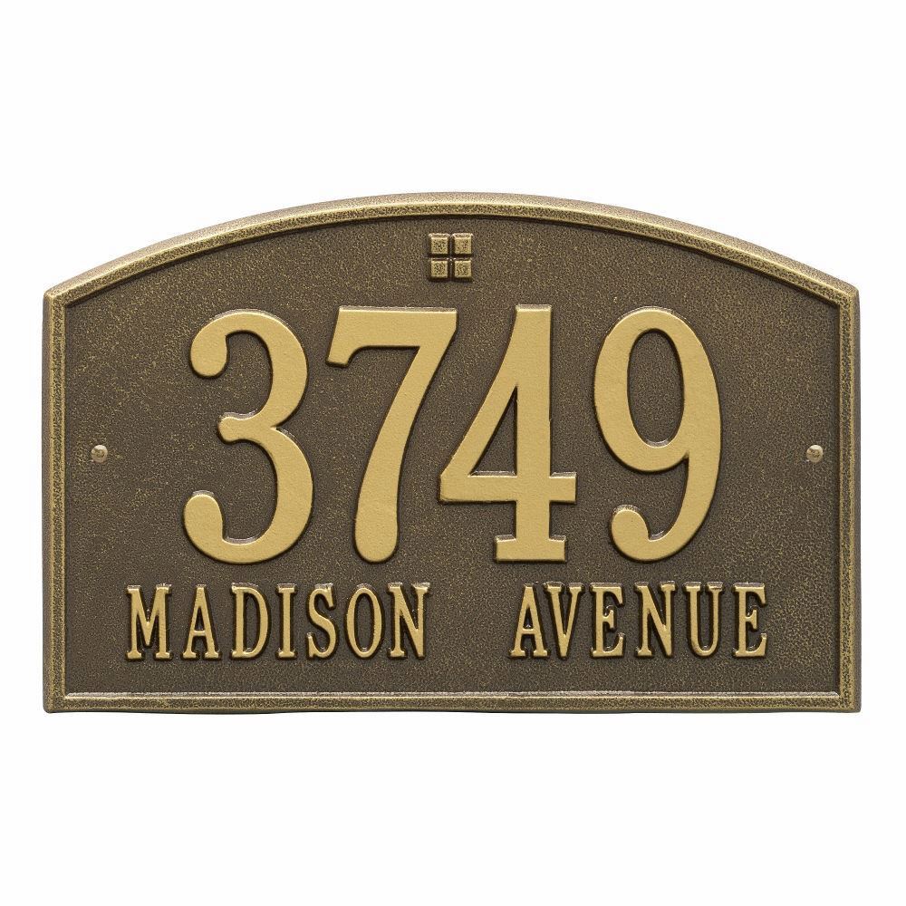 Whitehall Cape Charles Standard Wall Address Plaque - Two Line