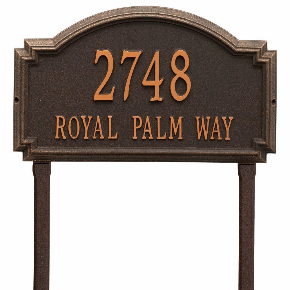 Whitehall Williamsburg Estate Lawn Address Plaque - Two Line