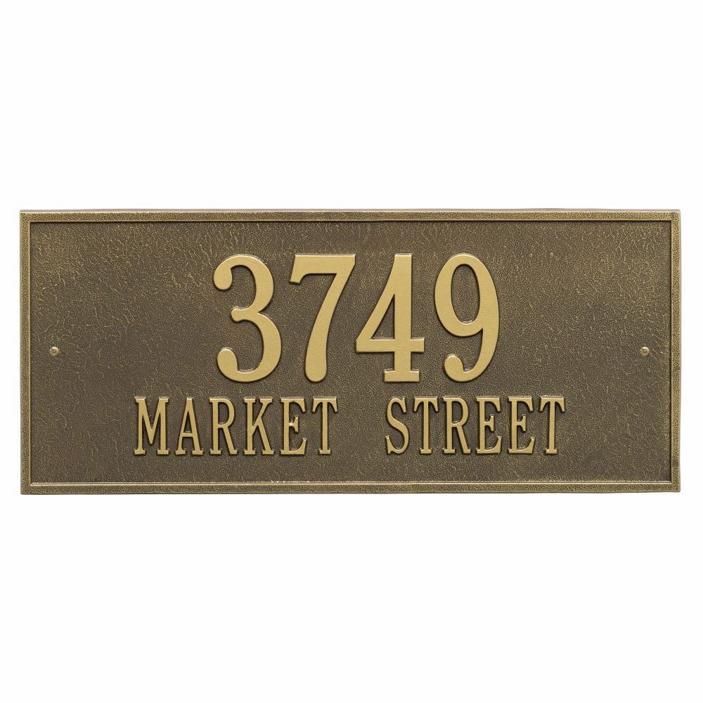 Whitehall Hartford Estate Wall Address Plaque - Two Line