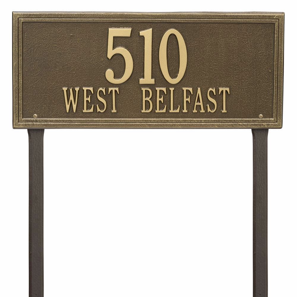 Whitehall Double Line Estate Lawn Address Plaque - Two Line