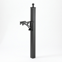 Whitehall Capitol Deluxe Mailbox Post and Brackets with Ball Finial