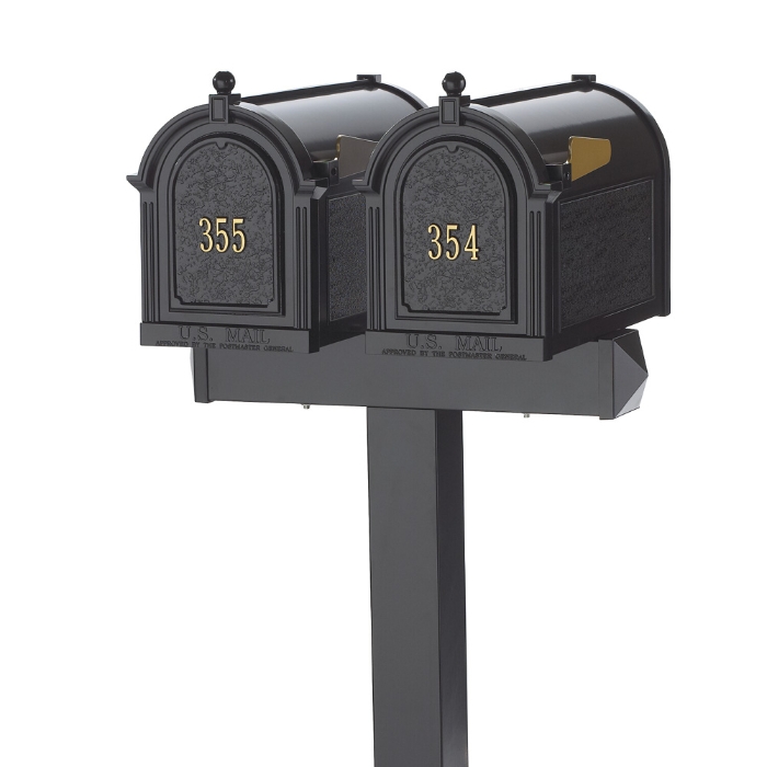 Capitol Dual Mailbox Package in Black - 16516