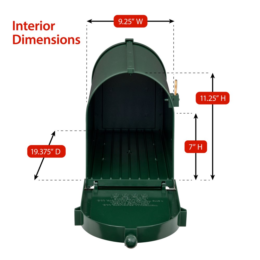 Deluxe Capitol Mailbox Package in Green - 16299