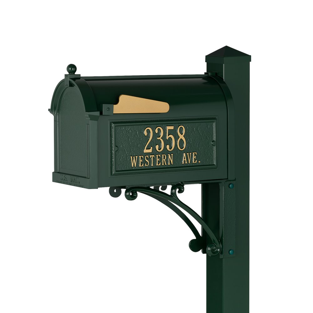 Superior Capitol Mailbox Package in Green - 16325