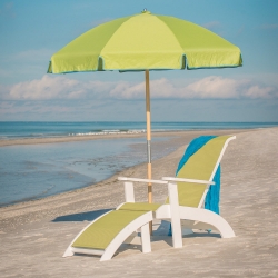 Windward Marine Grade Polymer Adirondack Sling Chair and Ottoman Set - WW-ADIRONDACK-SET1