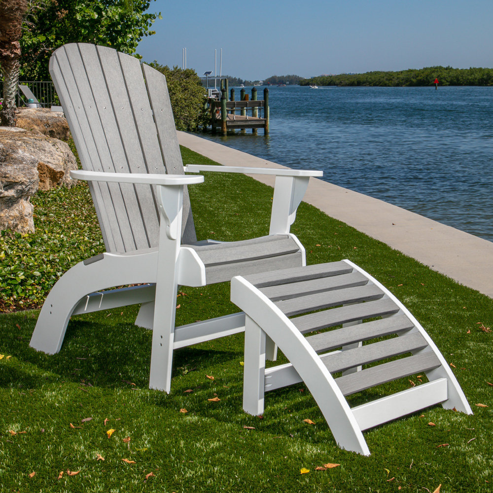 Windward Comfort Height MGP Adirondack Chair and Ottoman - Thumbnail 2