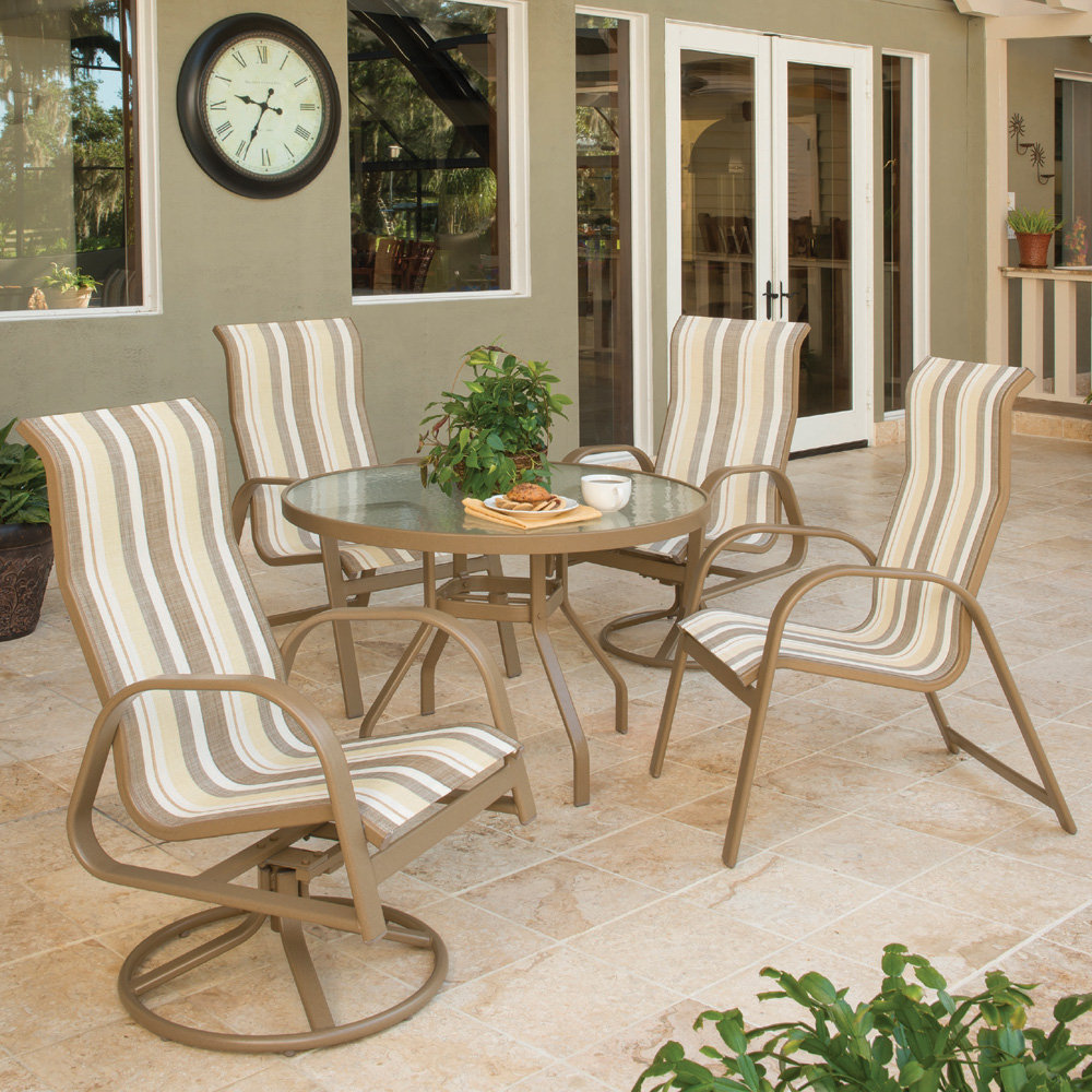 Windward aluminum chaise with sling seating