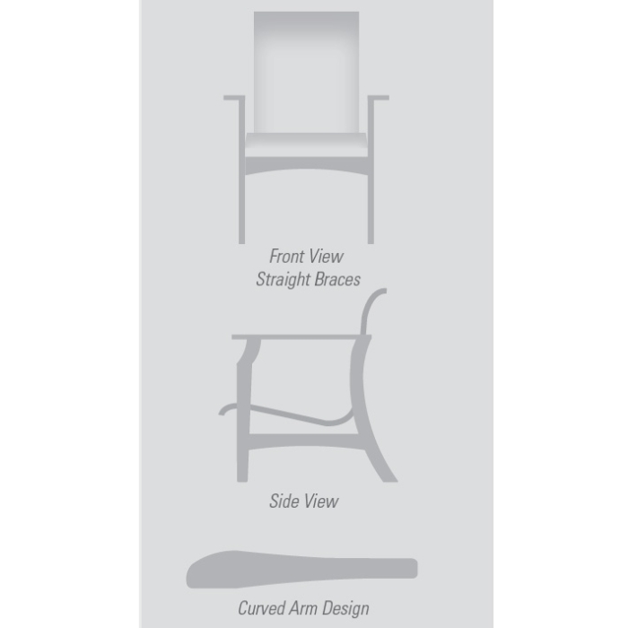 Marine grade polymer outdoor dining chair