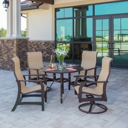 Windward Covina MGP Sling Dining Set with High Back Chairs - WW-COVINA-SET1