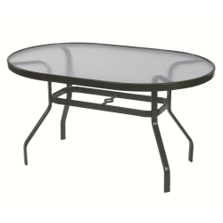 Windward Glass 36" x 54" Oval Dining Table - KD3654-18G