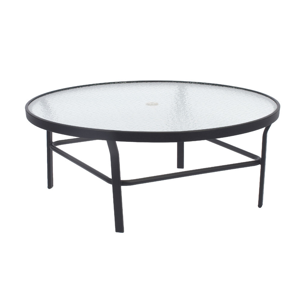 Windward Glass 42" Round Conversation Table with Umbrella Hole - WT4218CDGU