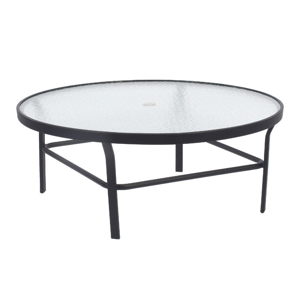 Windward Glass 47" Round Conversation Table with Umbrella Hole - WT4718CDGU