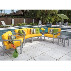 Windward Madrid Modern Aluminum Outdoor Sectional - WW-MADRID-SET1