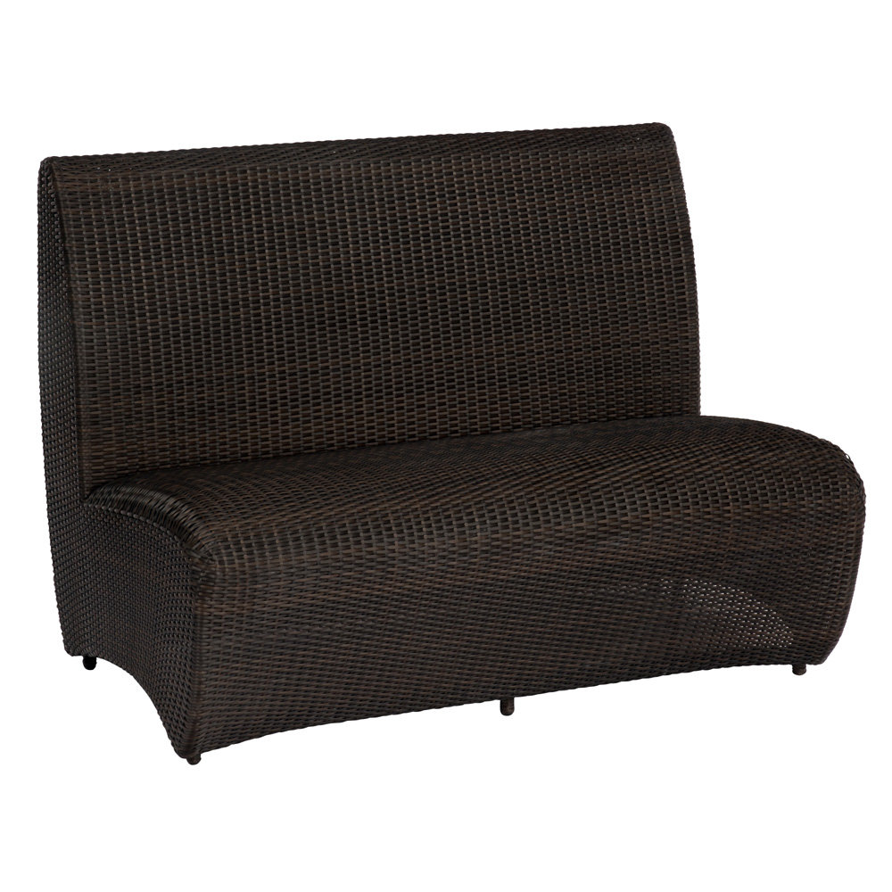 Woodard All Weather Wicker Banquette Bench - S593085