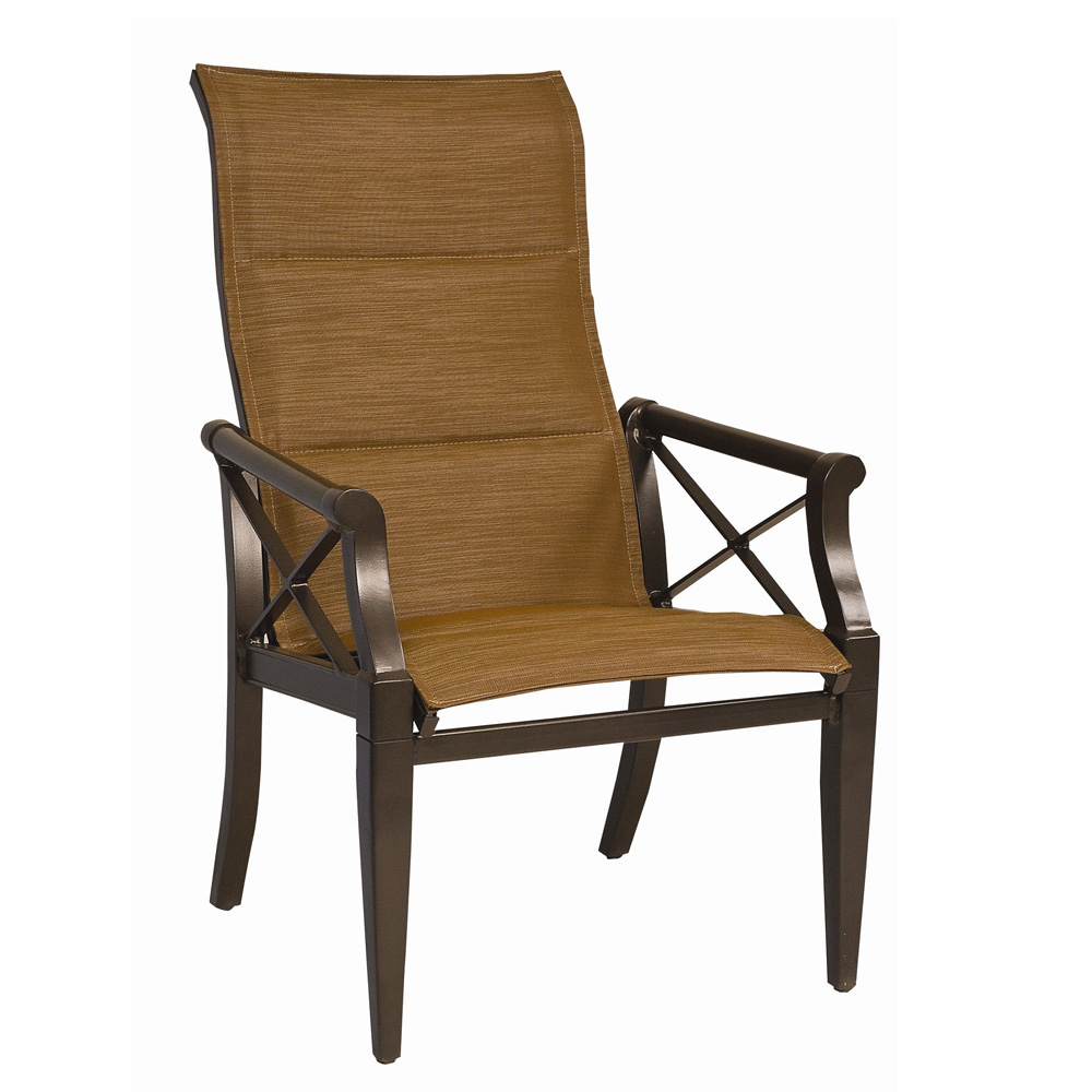 Woodard Andover Padded Sling High Back Dining Arm Chair - 3Q0525