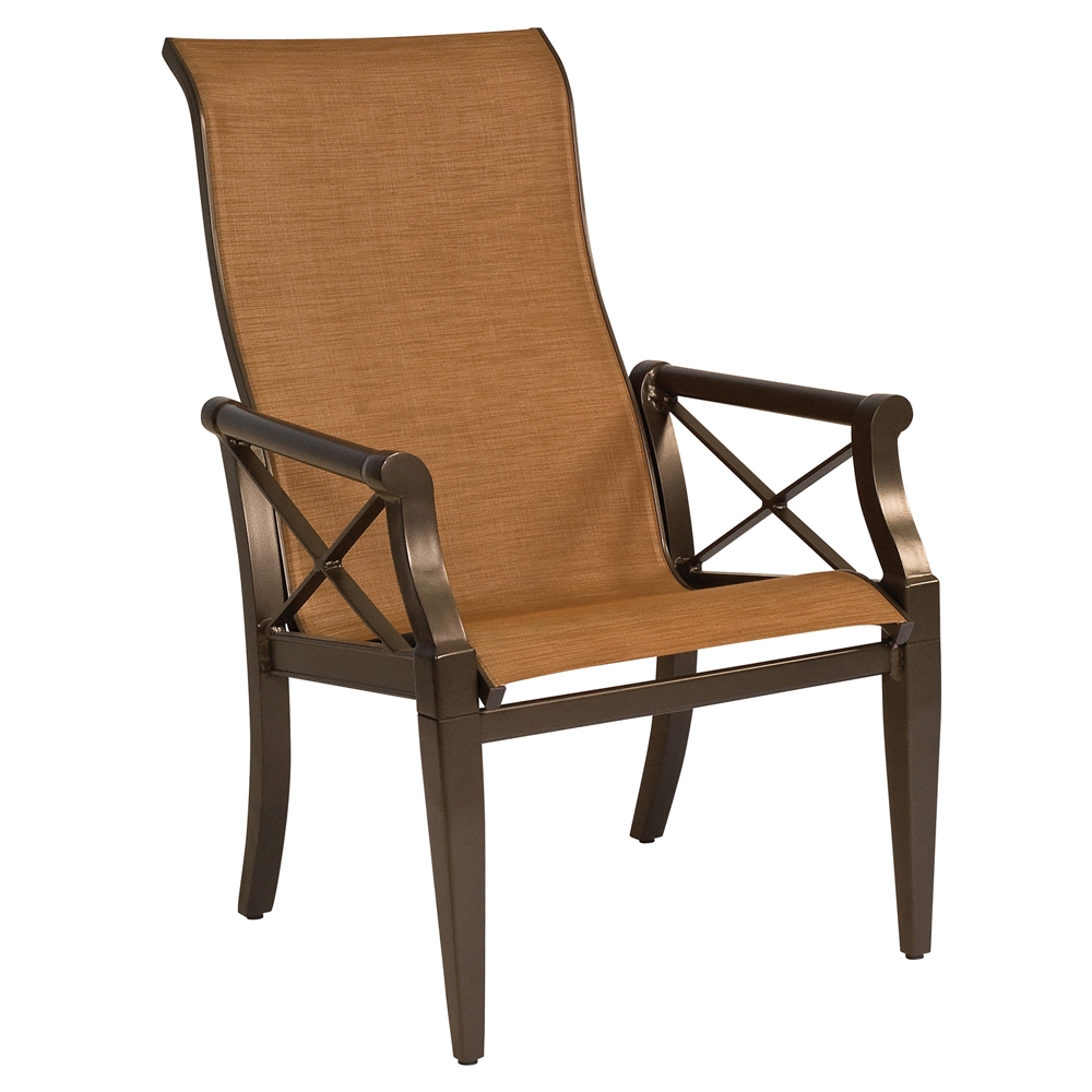 Woodard Andover Sling High Back Dining Arm Chair - 3Q0425