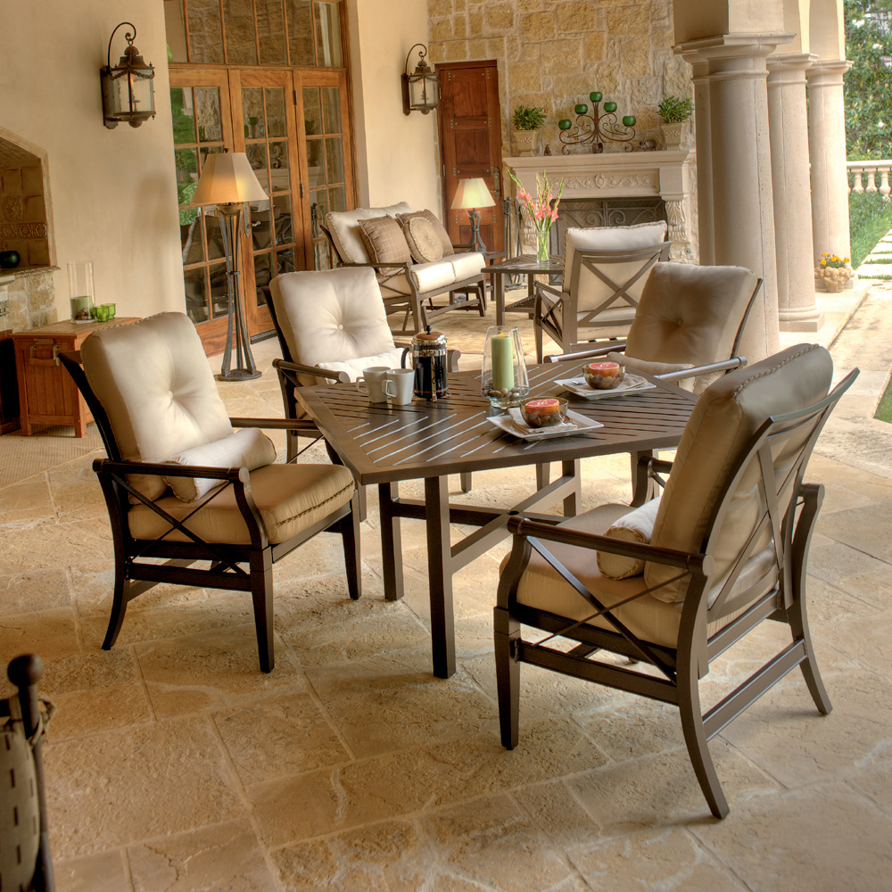 Woodard Andover Cushion 5 Piece Patio Dining Set - 510401-4V4800-03948