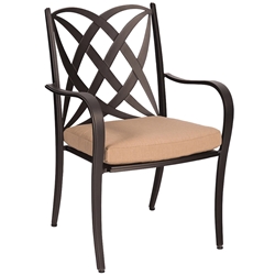 Woodard Apollo Dining Arm Chair with Cushion - 7U0417ST