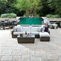 Woodard Augusta 3 Piece Sectional Set - WHITECRAFT-AUGUSTA-SET2
