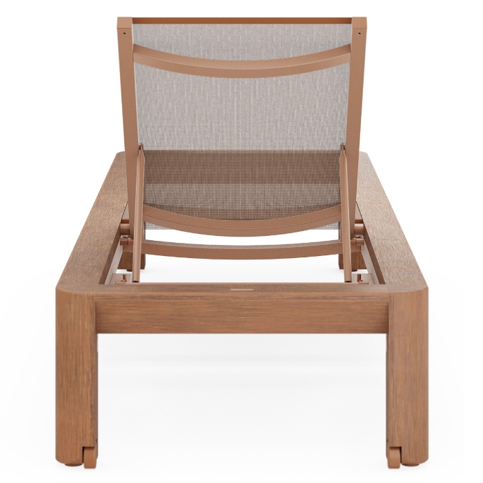 Woodard Beau NexTeak Sling Chaise Lounger back