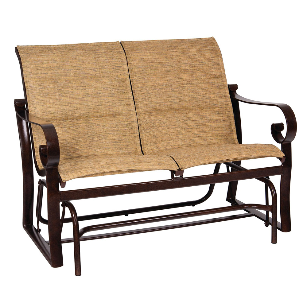 Woodard Belden Padded Sling Love Seat Glider - 62H573