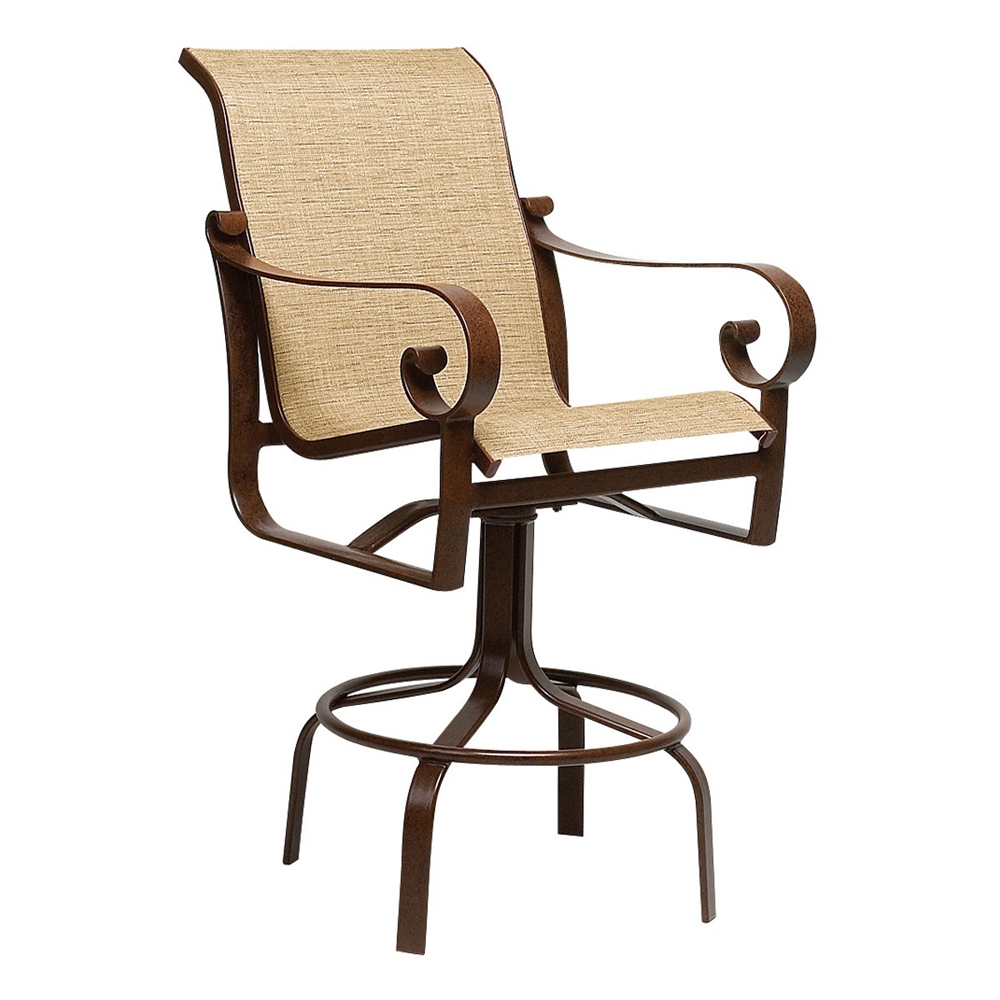 Woodard Belden Sling Swivel Bar Stool - 62H468