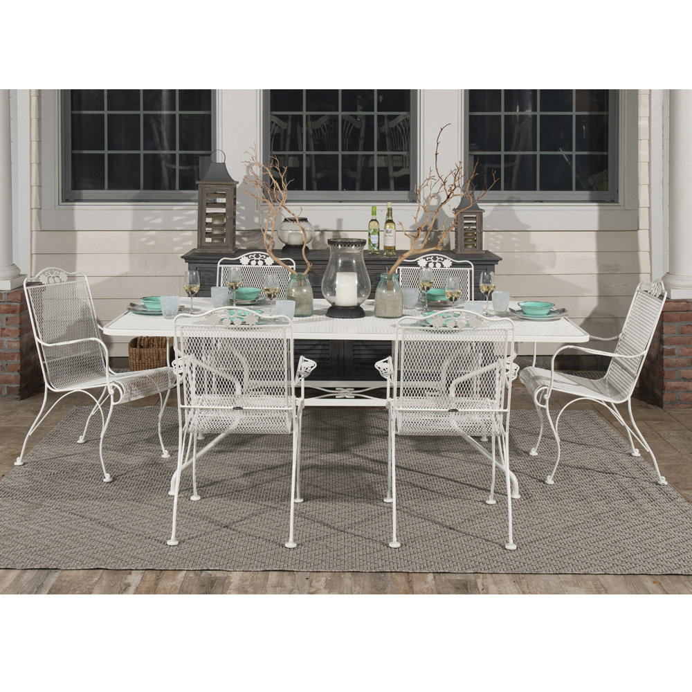 Woodard Briarwood Traditional Wrought Iron Outdoor Dining Set - WD-BRIARWOOD-SET5