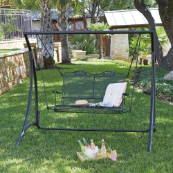Woodard Briarwood Outdoor Swing and Stand Set - WD-BRIARWOOD-SET4