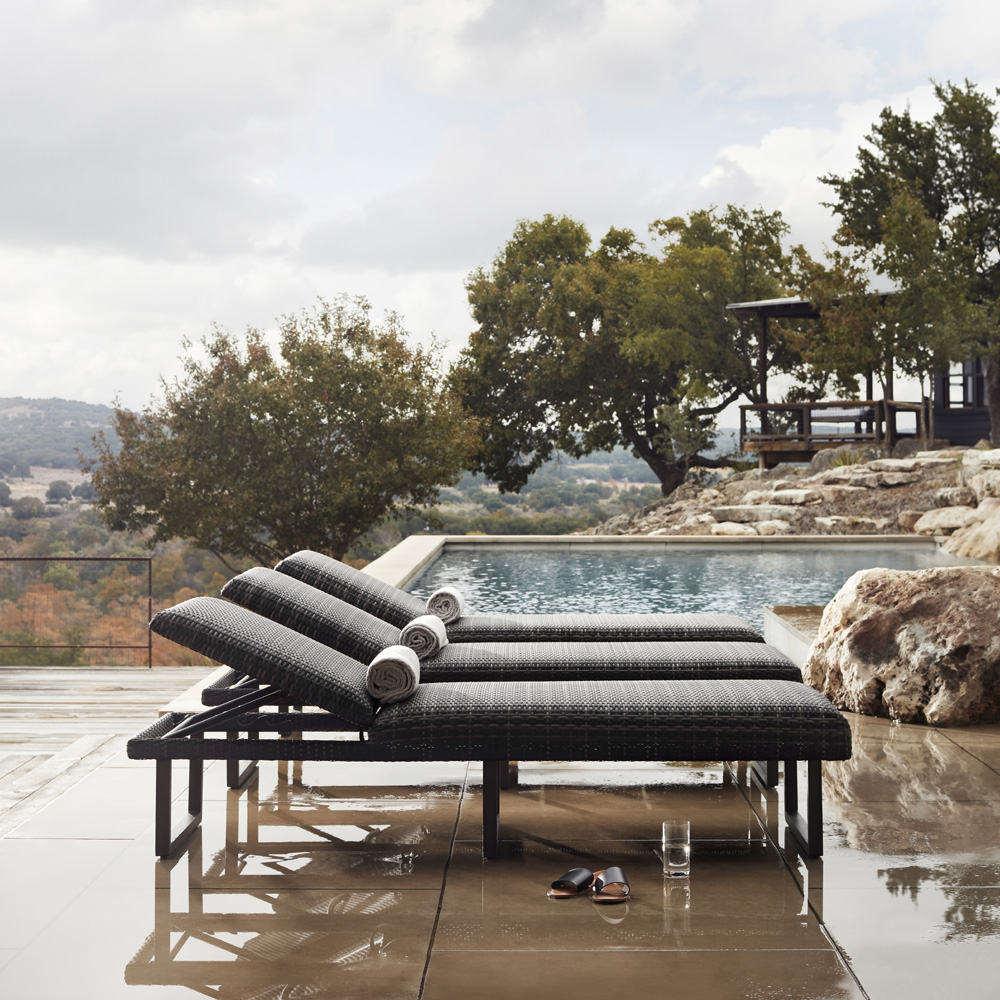 Woodard Canaveral Harper Wicker Chaise Lounge Set of 3