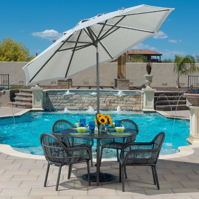 Woodard Canaveral Cape Modern Wicker Patio Dining Set