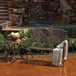 Woodard Casa Bench and Side Table Set - WD-CASA-SET6