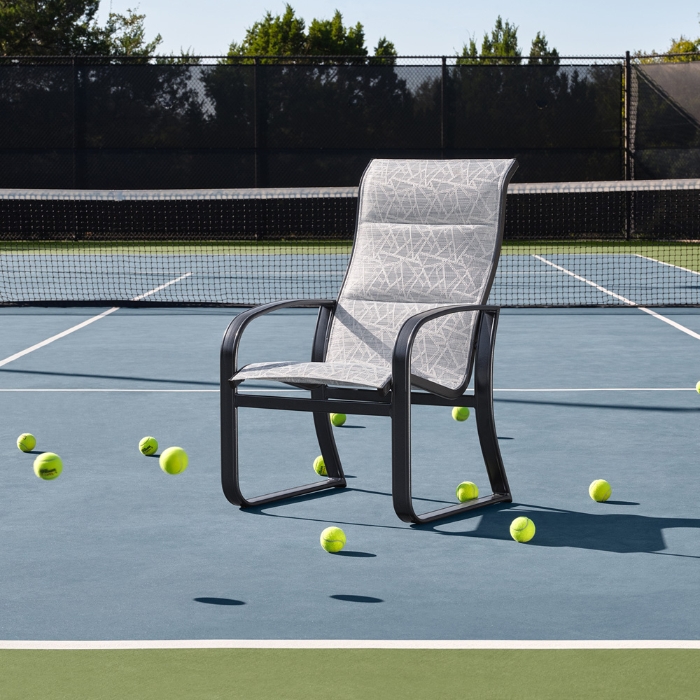 Cayman Isle Padded Sling High Back Dining Chairs