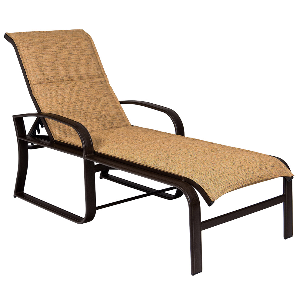 Woodard Cayman Isle Padded Sling Adjustable Chaise Lounge - 2FH570