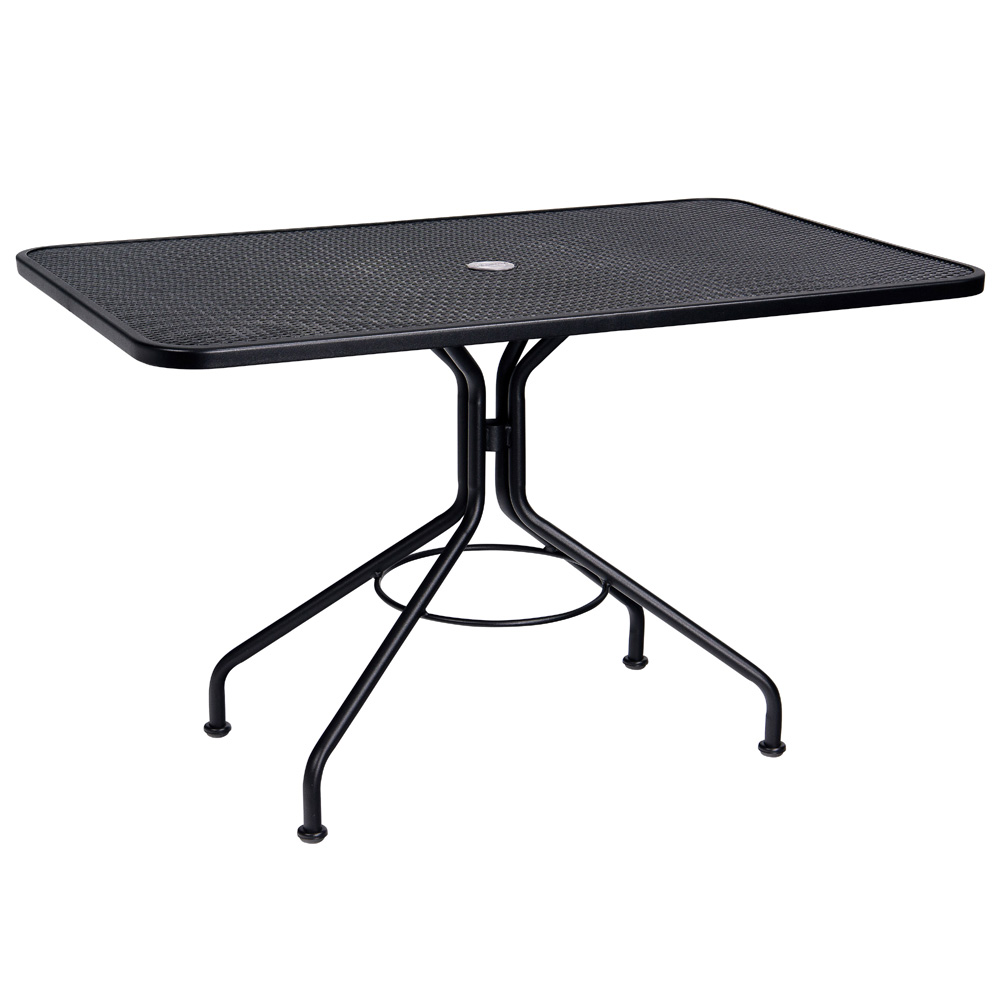 Woodard 30 Inch x 48 Inch Rectangular Contract Plus Umbrella Table - 280030