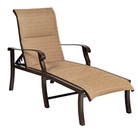 Woodard Cortland Padded Sling Adjustable Chaise Lounge - 42H570