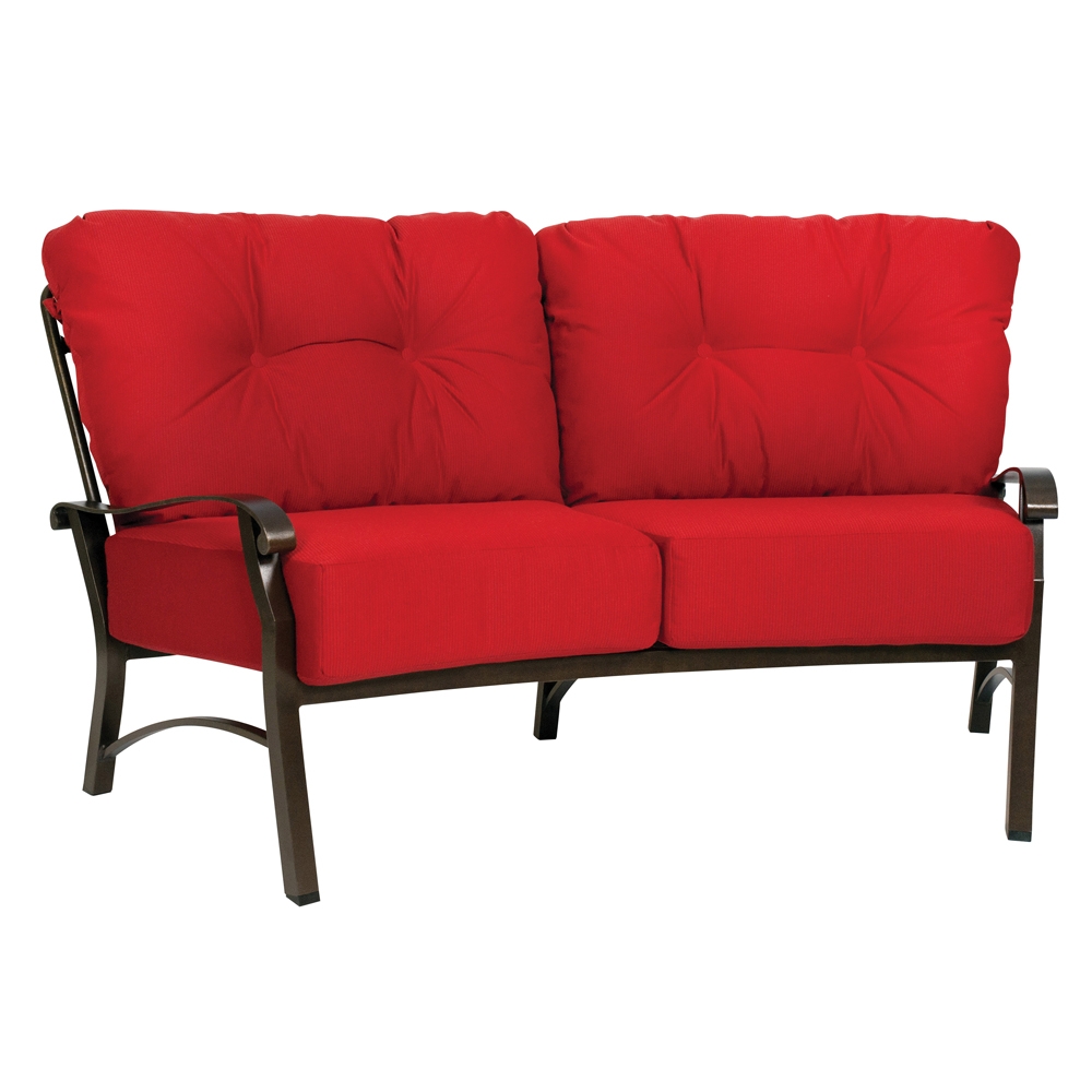 Woodard Cortland Cushion Crescent Loveseat - 4Z0463