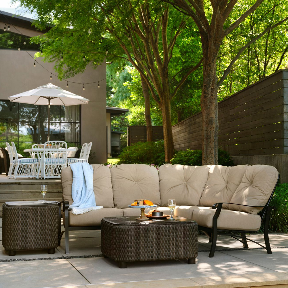 Woodard Cortland Cushion Sectional Set - WD-CORTLAND-SET8