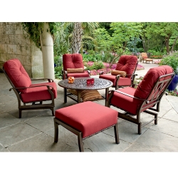 Woodard Cortland Cushion 6 Piece Conversation Set - WD-CORTLAND-SET1
