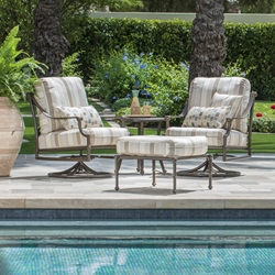 Woodard Delphi Swivel Rocker Lounge Chair Outdoor Furniture Set - WD-DELPHI-SET5