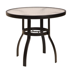 Woodard Deluxe 30 inch round Glass Top Dining Table - 826130W