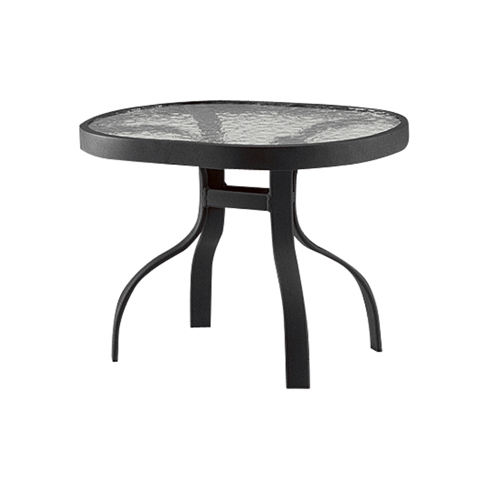 Woodard Deluxe Rectangular Glass Top End Table - 826453W