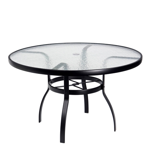 Round Acrylic Top Dining Table, 48 Round Glass Top Outdoor Table