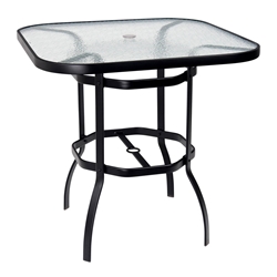 Woodard Deluxe 42 inch square Glass Top Bar Table - 827538W