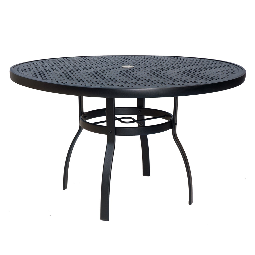Woodard Deluxe 48 inch round Lattice Top Dining Table - 826148WL