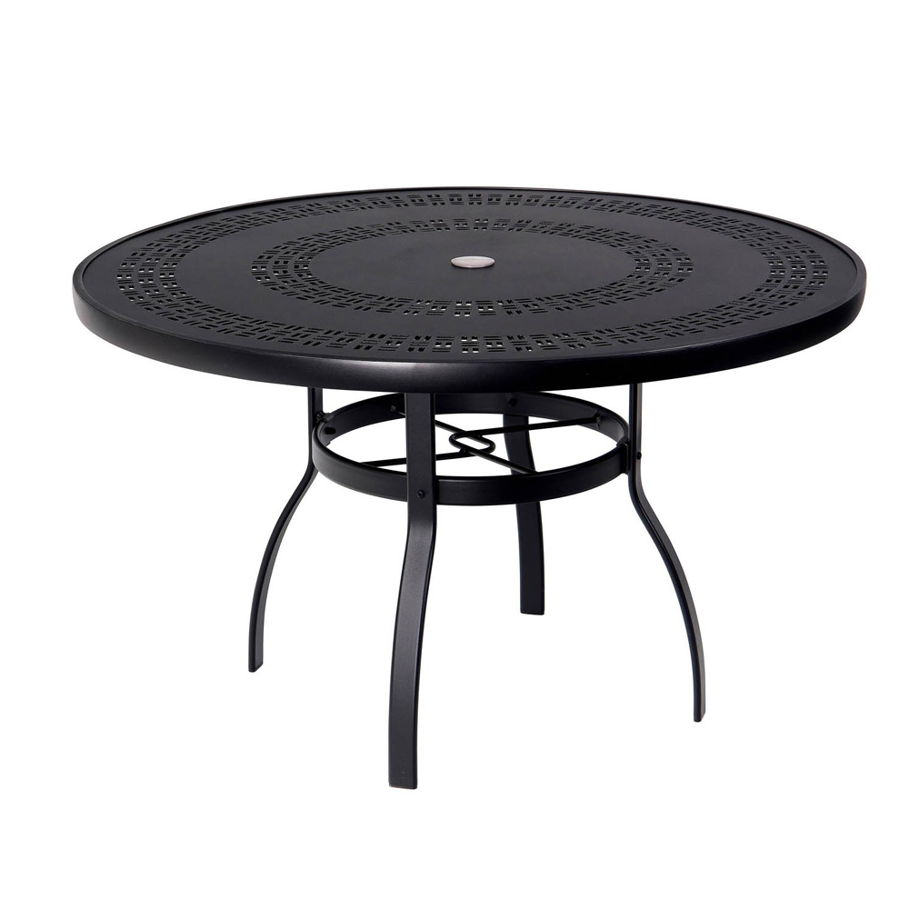 Woodard Deluxe 48 inch round Trellis Top Dining Table - 820148A
