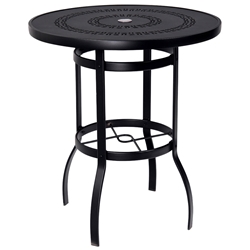 Woodard Deluxe 36 inch round Trellis Top Bar Table - 820536A