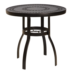 Woodard Deluxe 30 inch round Trellis Top Dining Table - 826030A
