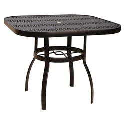Woodard Deluxe 36 inch square Trellis Top Dining Table - 826037A